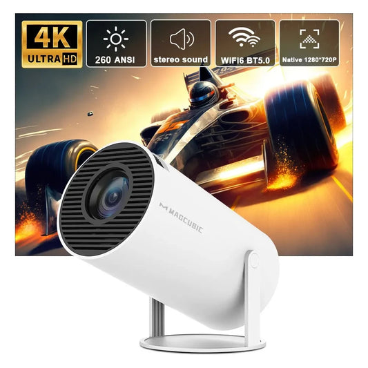Proyector Magcubic HY300 Pro 4K Android 11, doble Wi-Fi 6, 260 ANSI, Allwinner H713 BT5.0, 1080P, 1280 x 720P, para cine en casa y exteriores